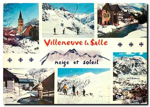 Moderne Karte Villeneuve la Salle Htes Alpes