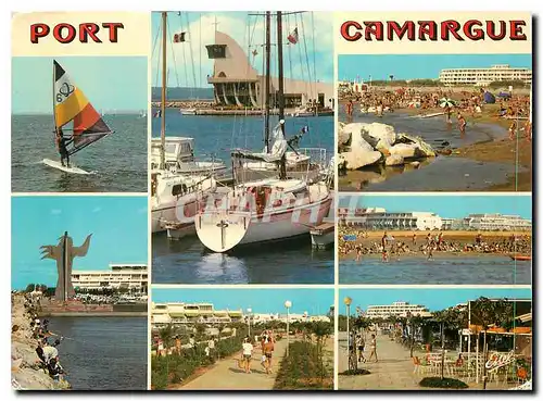 Cartes postales moderne La Camargue Port Camargue Gard La capitainerie la plage et les marinas