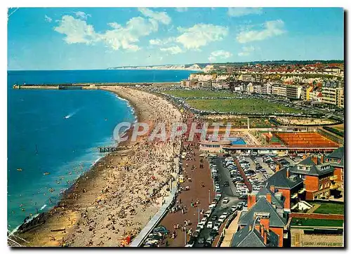 Moderne Karte Dieppe Seine Maritime Vue generale sur la plage et le baute vard Marechal Foch