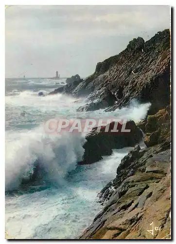 Cartes postales moderne La Bretagne en Couleurs Grosse mer a la Pointe du Raz