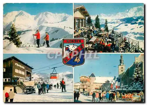 Cartes postales moderne Megeve Hte Savoie Capitale du Ski Panorama sur la Chateau du Mont Blanc Terrase du Jaillet Panor