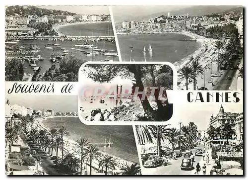 Cartes postales moderne Cannes Vue d'ensemble prise du Suquer La Plage de la Croisette et le Suquet Saint Honorat l'anci