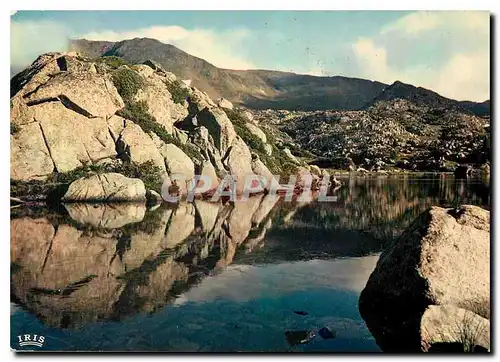 Moderne Karte La Cerdagne Francaise Les lacs du Carlitte Lac de Lacoumase