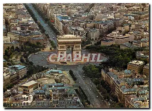 Cartes postales moderne Paris La place de l'Etoile devenue place Charles de Gaulle et l'Arc de Triomphe