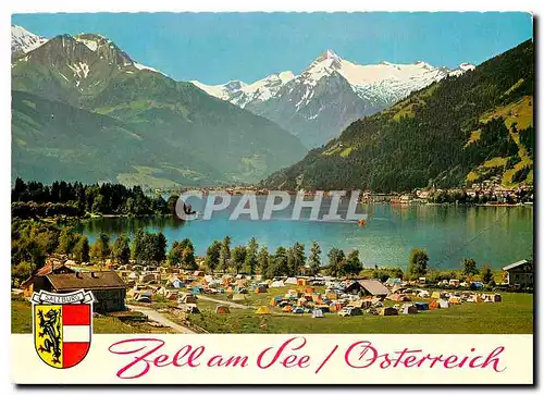 Moderne Karte Bergstadt Zell em See mit Kitzsteinhorn