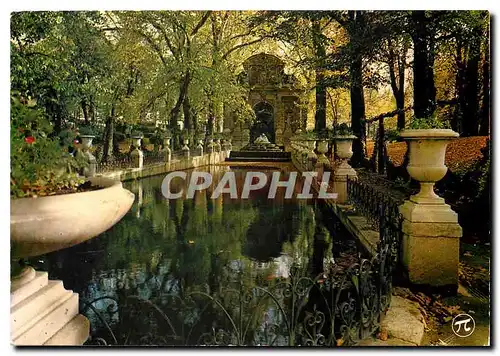 Moderne Karte Sous le Ciel de Paris La fontaine de Medicis dans les jardins du Luxembourg