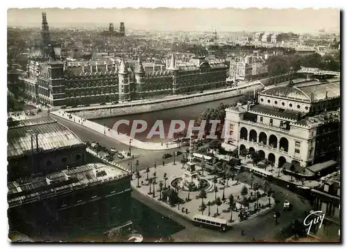 Cartes postales moderne Paris et ses Merveilles Panorama sur la place du Chalet et le palais de Justice