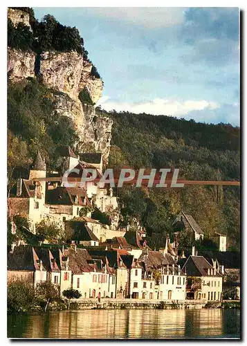 Moderne Karte Vallee de la Dordogne La Roque Gageac Village au bord de la Dordogne plaque contre