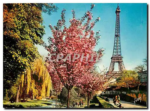 Cartes postales moderne Couleurs et Lumiere de France Paris La Tour Eiffel vue des Jardins du Palais de Chaillot