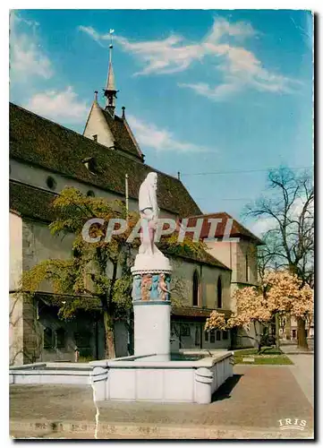 Cartes postales moderne Bale Suisse La Fontaine Wettstein avec l'Eglise Saint Theodore