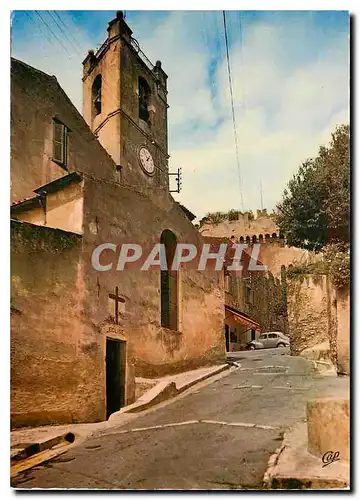 Moderne Karte Cagnes sur Mer Alpes Maritimes l'Eglise et le cote ouest du Chateau Grimaldi