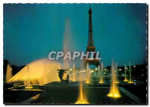 Moderne Karte Paris et ses Merveilles La Tour Eiffel