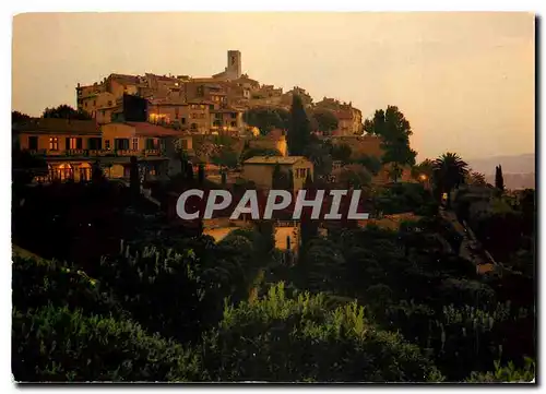 Moderne Karte Couleurs et Lumiere de France La Cote d'Azur Saint Paul Alpes Maritimes Le Village la nuit