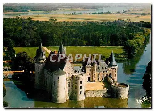 Moderne Karte Les Merveilles du Val de Loire Sully sur Loire Loiret Le chateau Vue aerienne