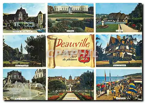 Cartes postales moderne Deauville Plage Fleurie