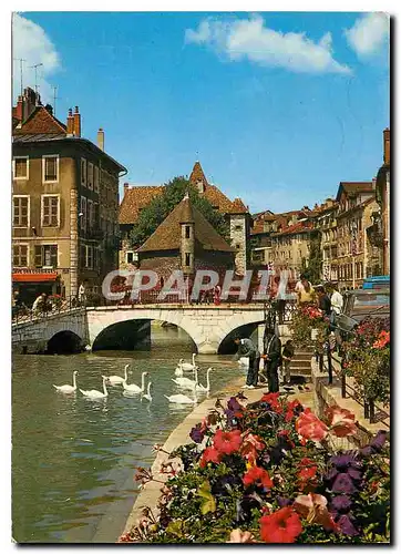 Cartes postales moderne Annecy ville fleurie les vieux quartiers le canal du Thiou et le palais de l'Isle