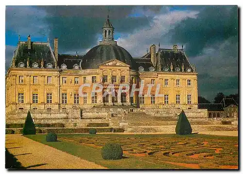 Moderne Karte Chateau de Vaux le Vicomte facade sud
