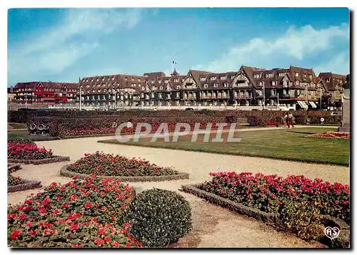 Moderne Karte Deauville Calvados la plage fleurie l'hotel Normandie