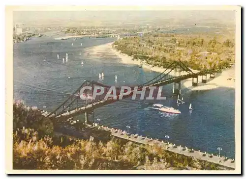 Cartes postales moderne Kiev Pont Route sur le Dniepr