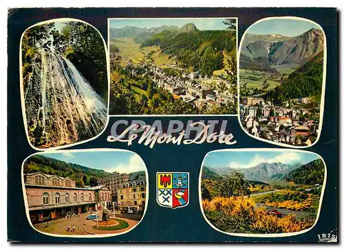 Cartes postales moderne Le Mont Dore Cascade du Rossignolet vue generale le Capucin et le Sancy vue generale l'Etablisse