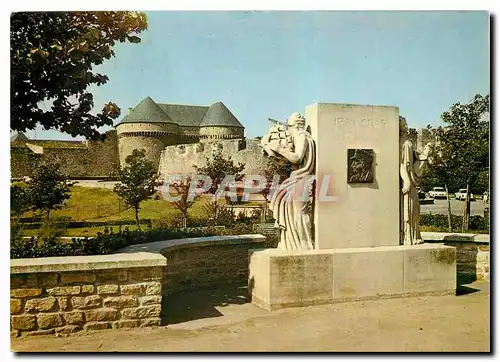 Moderne Karte Brest Nord Finistere le Chateau et le Monument de l'Amiral Cras