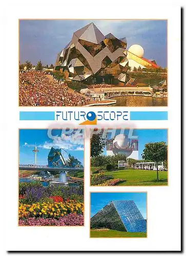 Cartes postales moderne Le Kinemax Le Pavillon du Futurscope Le Theatre Alphanumerique La Gyrotour L'Omnimax