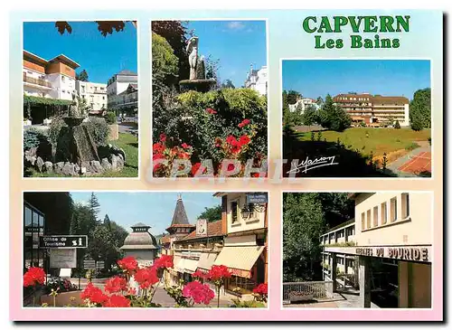 Moderne Karte Hautes Pyrenees Capvern les Bains Station du Foie et du rein