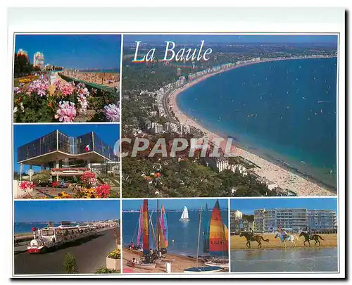 Moderne Karte Couleurs de Bretagne La Cote d'Amour La Baule Loire Atlantique La plus belle plage d'Europe