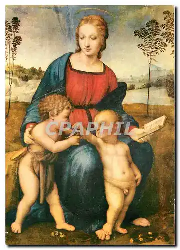 Cartes postales moderne Firenze Galleria Uffizi Rafaello La Madone du Chardonneret