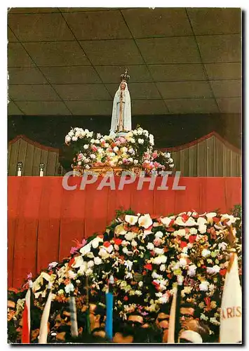 Moderne Karte Fatima Portugal Notre Dame de Fatima entouree d'oeillets