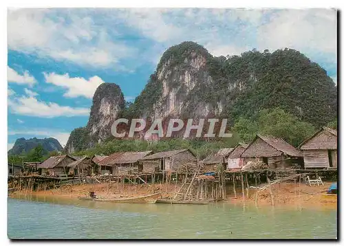 Moderne Karte Fishermen Village Thailand