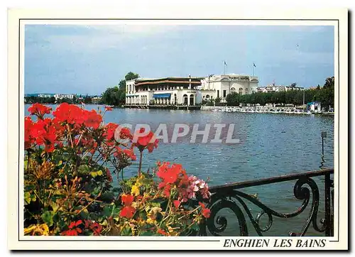 Moderne Karte Enghien les Bains Le Lac et le Casino