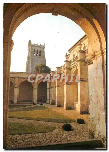 Moderne Karte Abbaye Notre Dame du Bec Hellouin Cloitre du XVII et tour Saint Nicolas