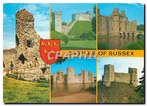 Moderne Karte Castles of Sussex