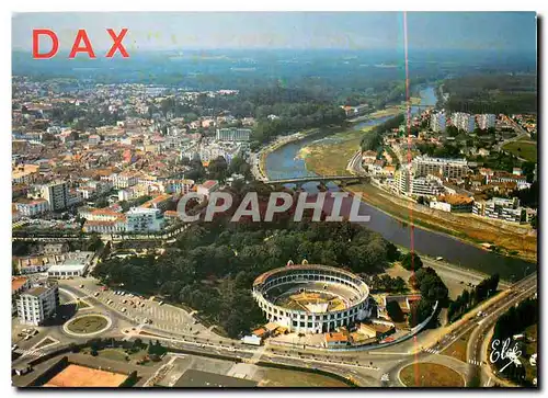Cartes postales moderne Dax Vue generale avec les arenes et les Ponts sur l'Adour