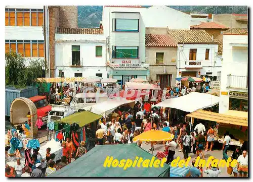 Moderne Karte Costa Dorada Tarracona Hospitalet del Infante Place du Generalisimo