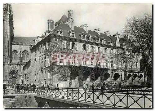 Moderne Karte Quimper L'Ancien Eveche vu des Quais