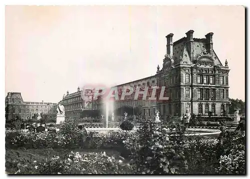 Cartes postales moderne Paris en flanant Le Louvre Pavillon de Flore et Jardin des Tuileries