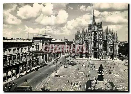 Moderne Karte Milano Piazza Duoma