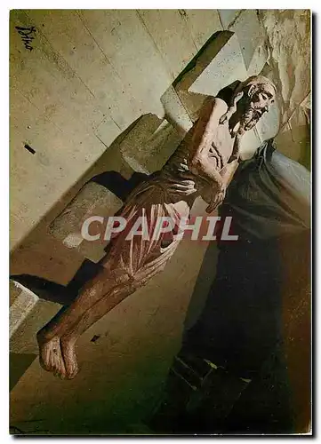 Moderne Karte Arts et Couleurs du Conflent Eglise de Villefranche de Conflent Christ gisant Bois vers