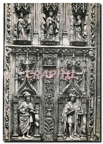 Cartes postales moderne Aix en Provence B du R Cathedrale Saint Sauveur Portail Partie inferieure gauche