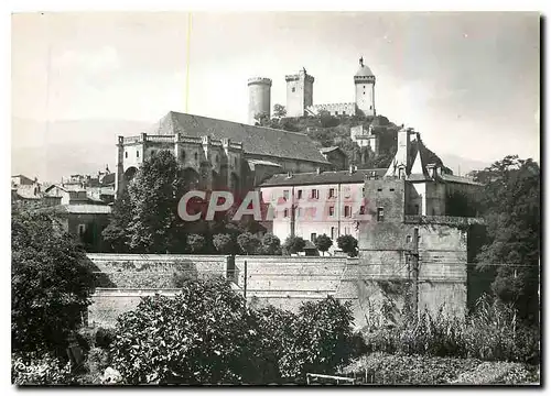Cartes postales moderne Foix Ariege Le Chateau Mon hist L'Eglise St Volusien Mon hist La Prefecture anc Abbaye vus de la