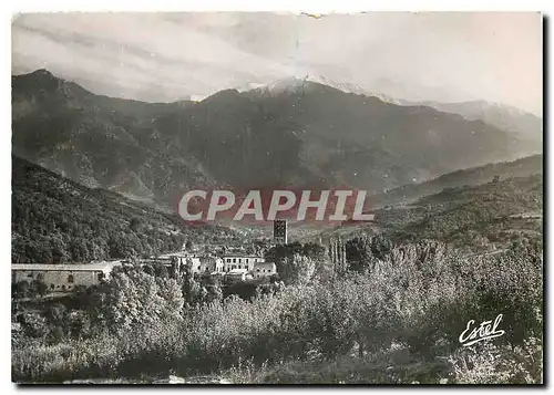 Moderne Karte Abbaye de St Michel de Cuxa Prade Pyrenees Orientales Vue generale au pied du Canigou