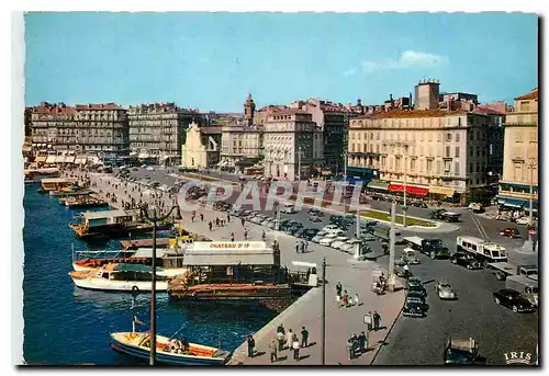 Moderne Karte Reflets de Provence Marseille Bouches du Rhone Un coin du vieux Port Le Quai des Belges L'entree