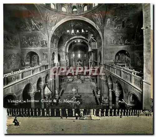 Moderne Karte Venezia Interno Chiesa di S Marco