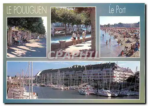 Moderne Karte La Bretagne en Couleur Le Pouliguen Loire Atlantique La Promenade le bassin des enfants la grand