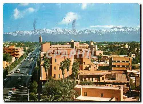 Cartes postales moderne Marrakech Avenue Mohammed V et Grand Atlas