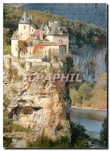 Moderne Karte La Vallee de la Dordogne Chateau de Belcastel