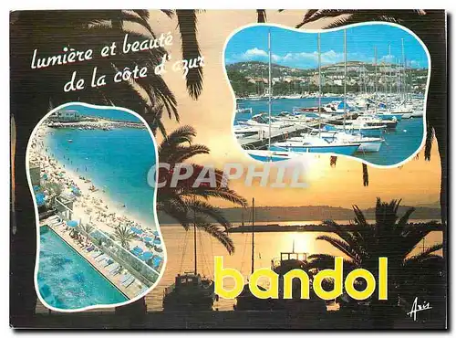 Moderne Karte Souvenir de Bandol