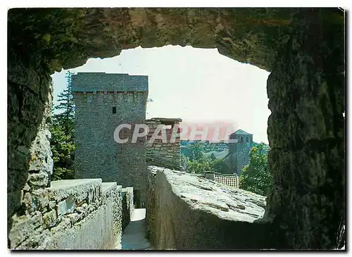 Moderne Karte La Couvertoirade Aveyron Au coeur du sauvage plateau du Larzac le curieux bourg fortifie de La C